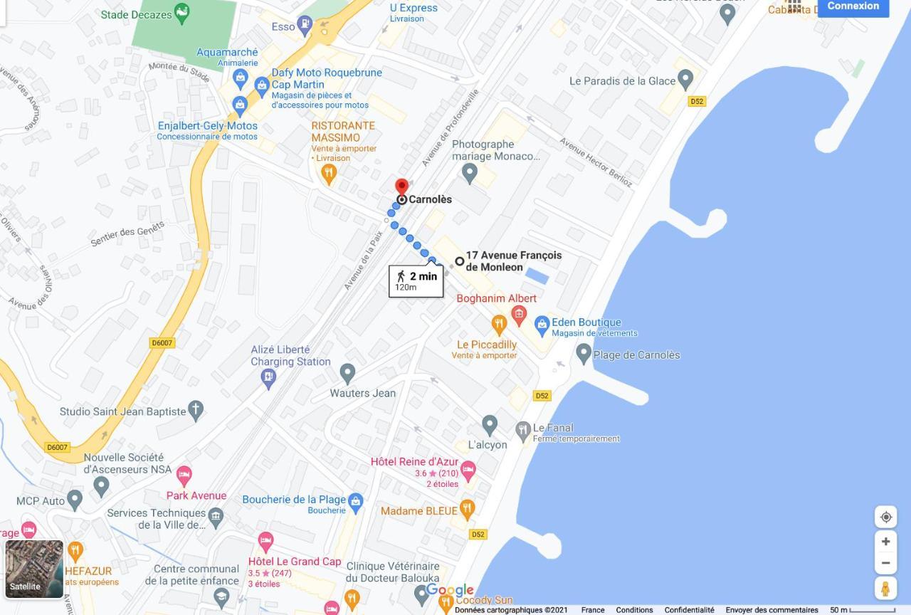 Chaleureux Studio, 200M De La Plage, Parking, Wifi 罗克布吕讷-卡普马丹 外观 照片